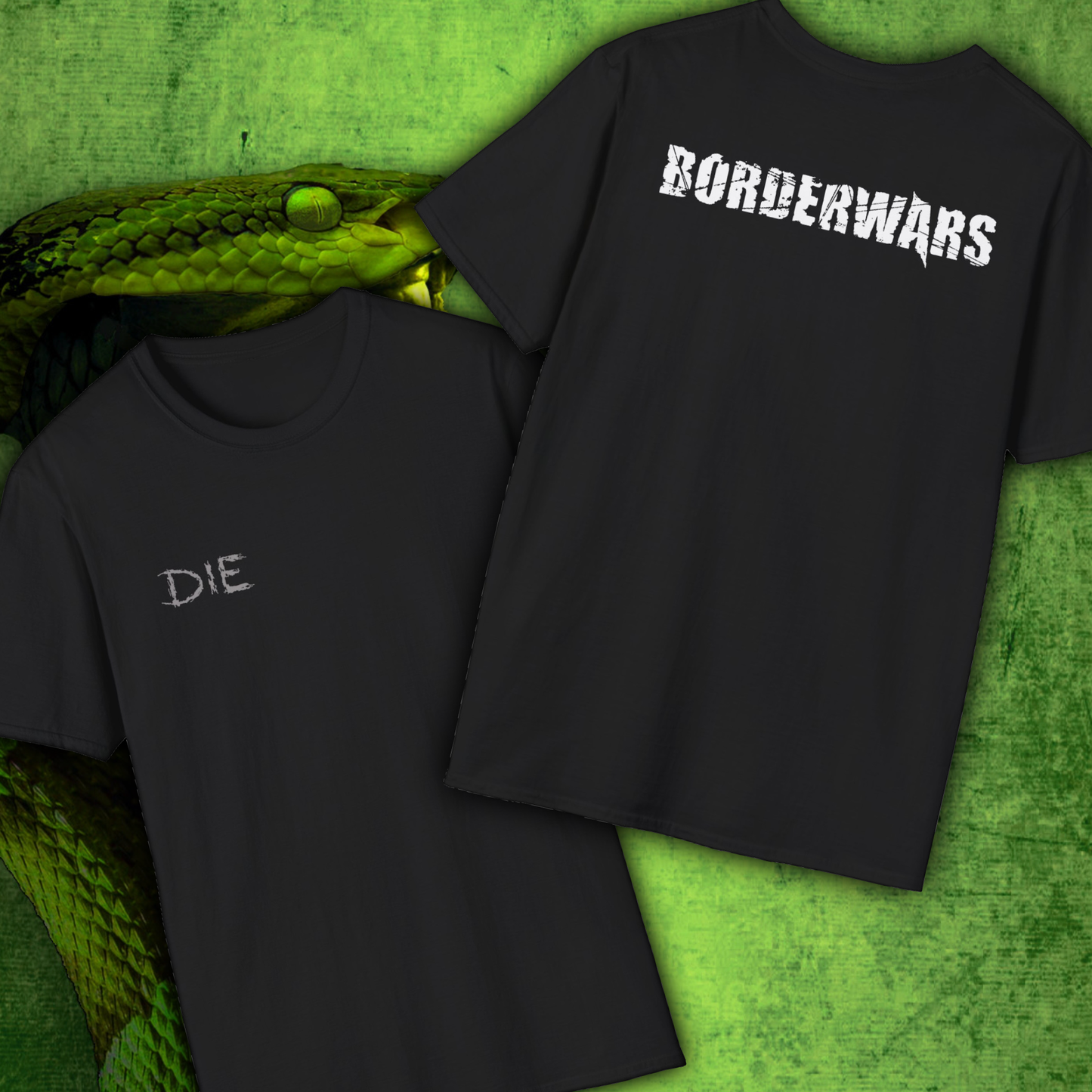 BORDERWARS - "DIE" tshirt from "Death Domain" music video