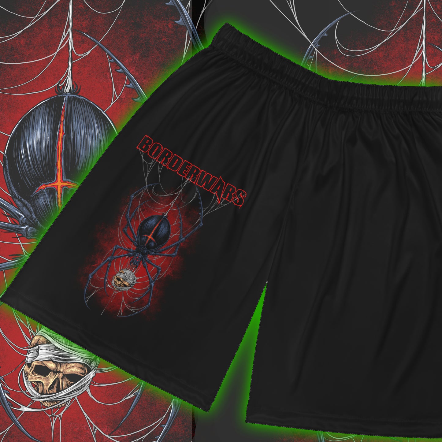 XMAS SPECIAL !!   BORDERWARS    "Spider"   Black Shorts
